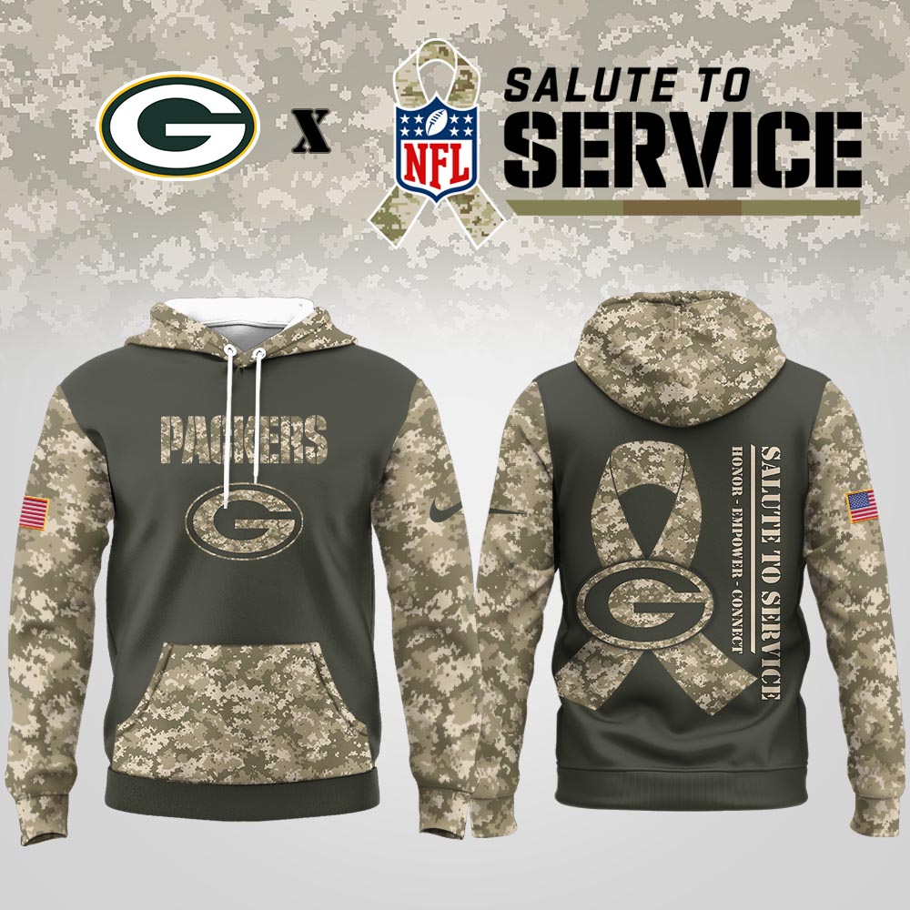 Green Bay Packers | Premium NFL Salute to Service Hoodie MM