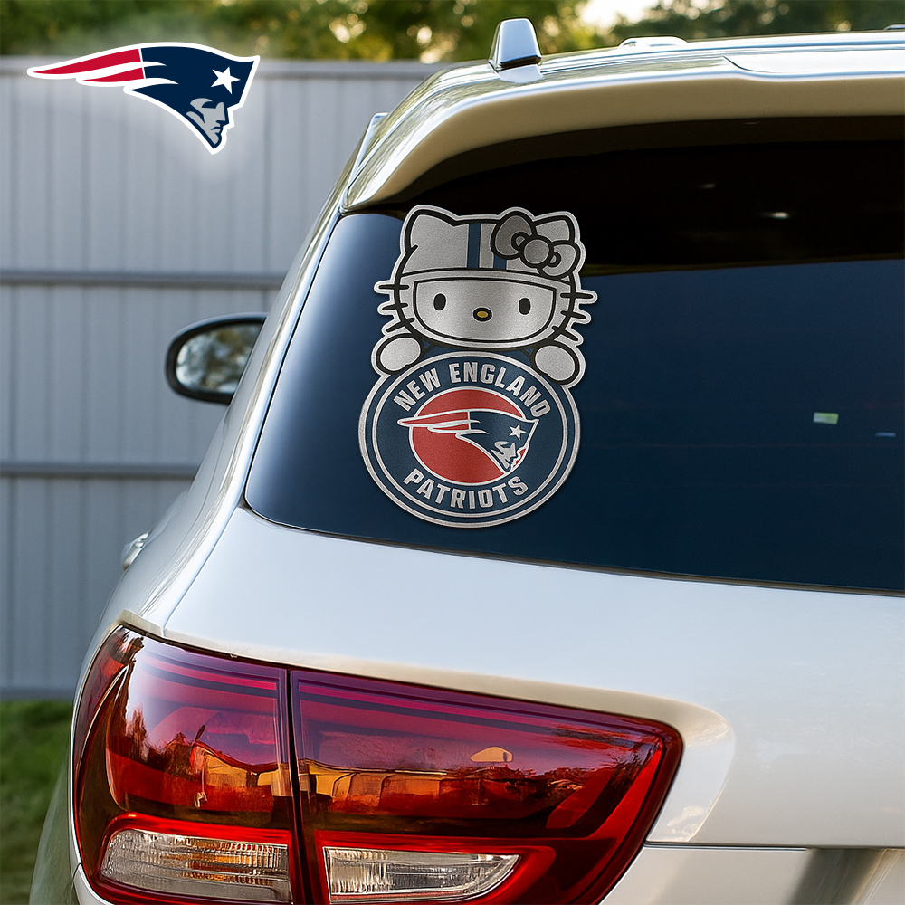 New England Patriots | Premium NFL Hello Kitty Car Badge Sticker