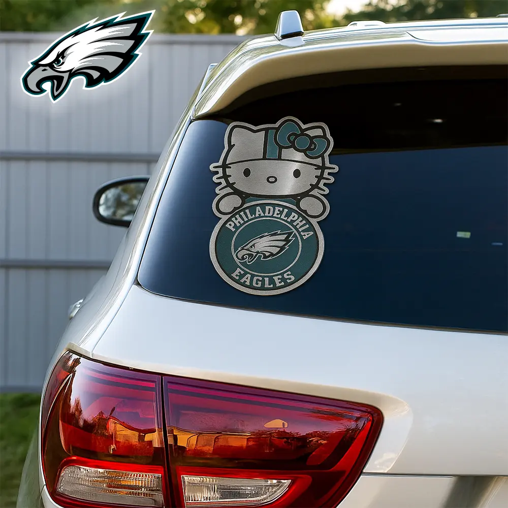 Philadelphia Eagles | Premium NFL Hello Kitty Car Badge Sticker