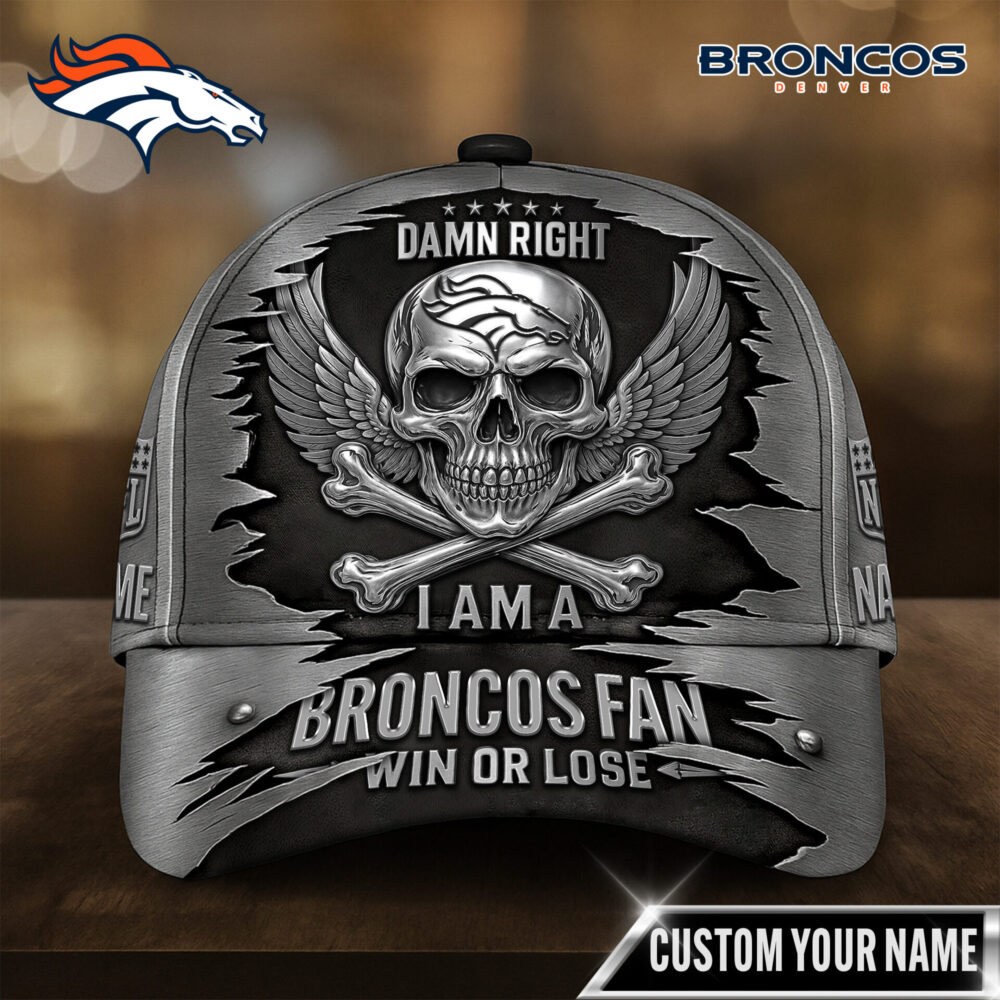 Denver Broncos | Premium NFL Skull Wings Fan Pride Cap TD