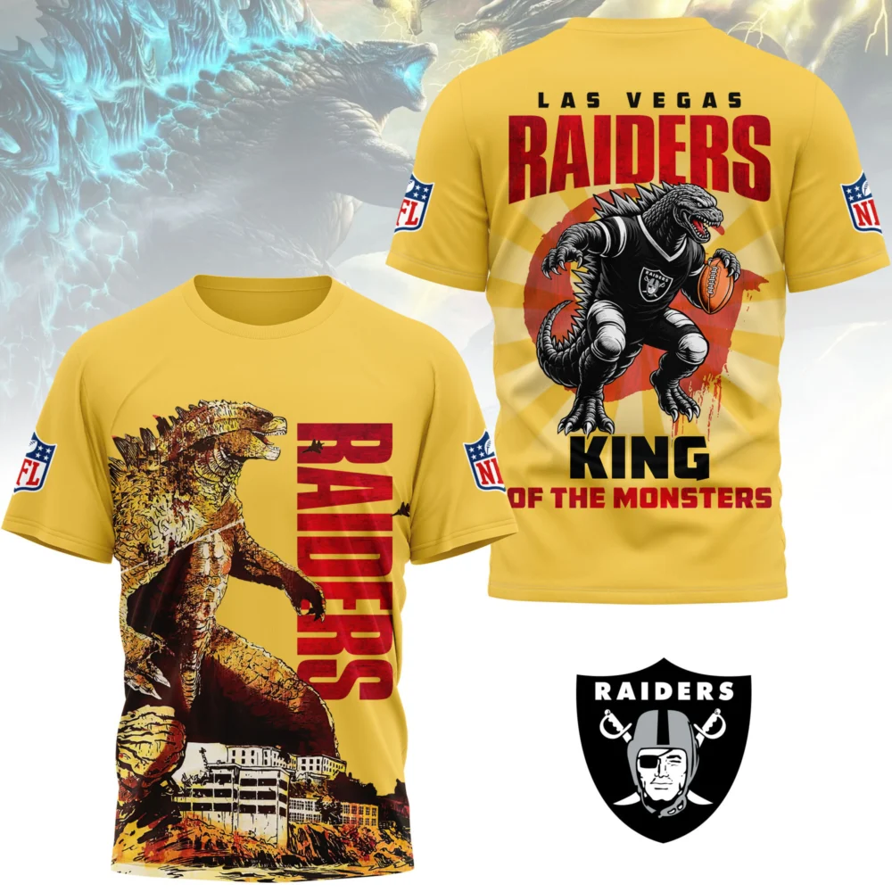 Las Vegas Raiders | Premium NFL Godzilla King of the Monsters 3D Shirt NY