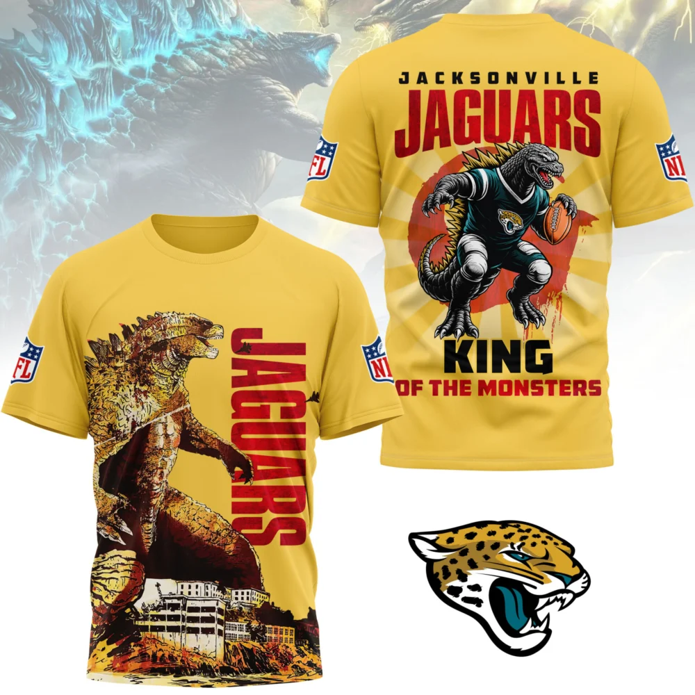Jacksonville Jaguars | Premium NFL Godzilla King of the Monsters 3D Shirt NY
