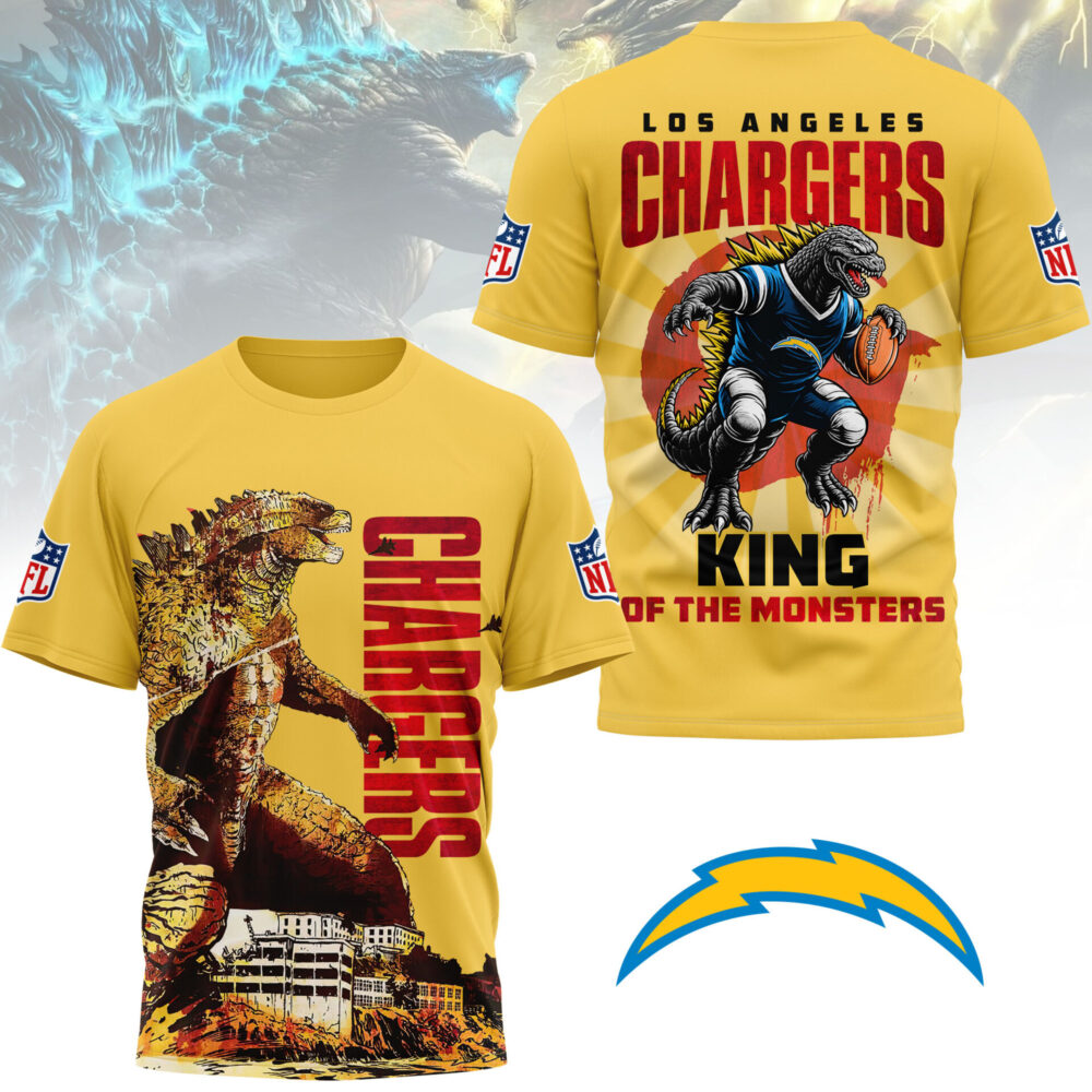 Los Angeles Chargers | Premium NFL Godzilla King of the Monsters 3D Shirt NY