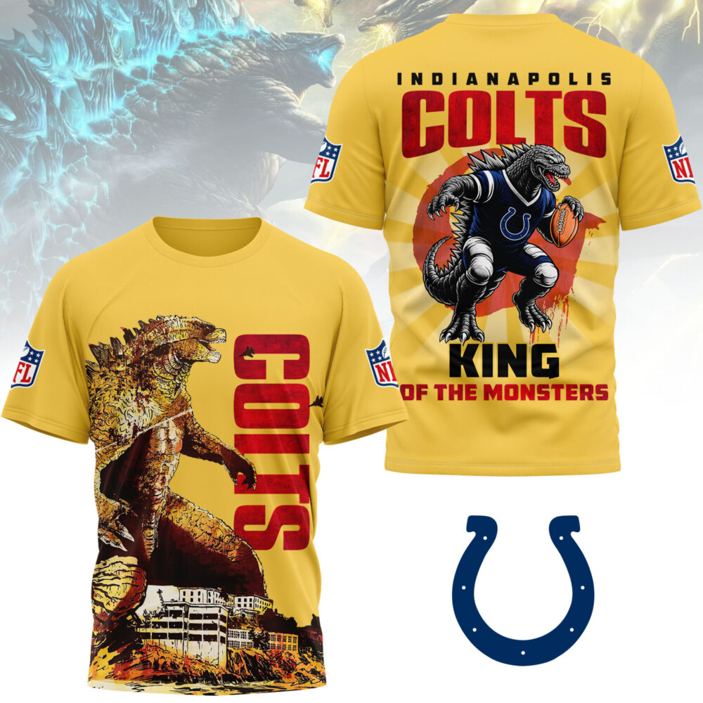 Indianapolis Colts | Premium NFL Godzilla King of the Monsters 3D Shirt NY