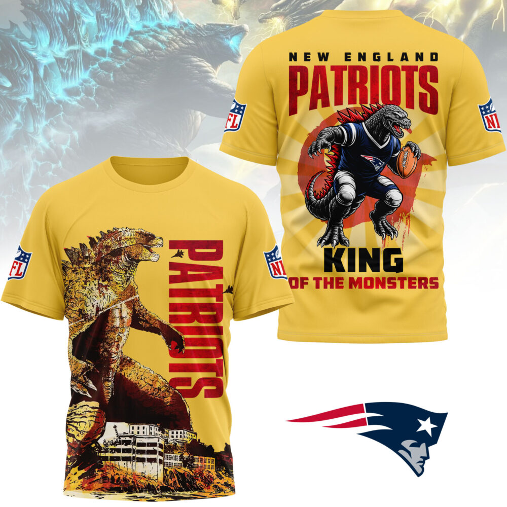 New England Patriots | Premium NFL Godzilla King of the Monsters 3D Shirt NY