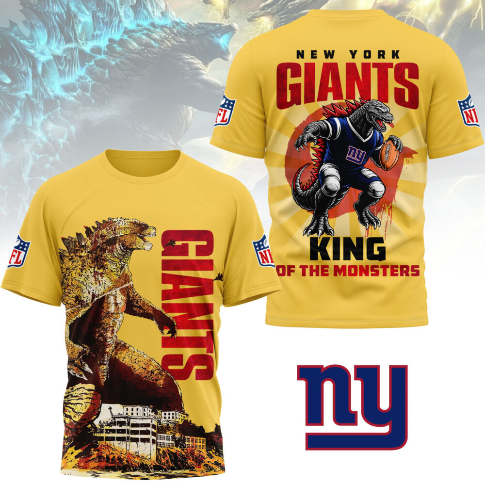 New York Giants | Premium NFL Godzilla King of the Monsters 3D Shirt NY