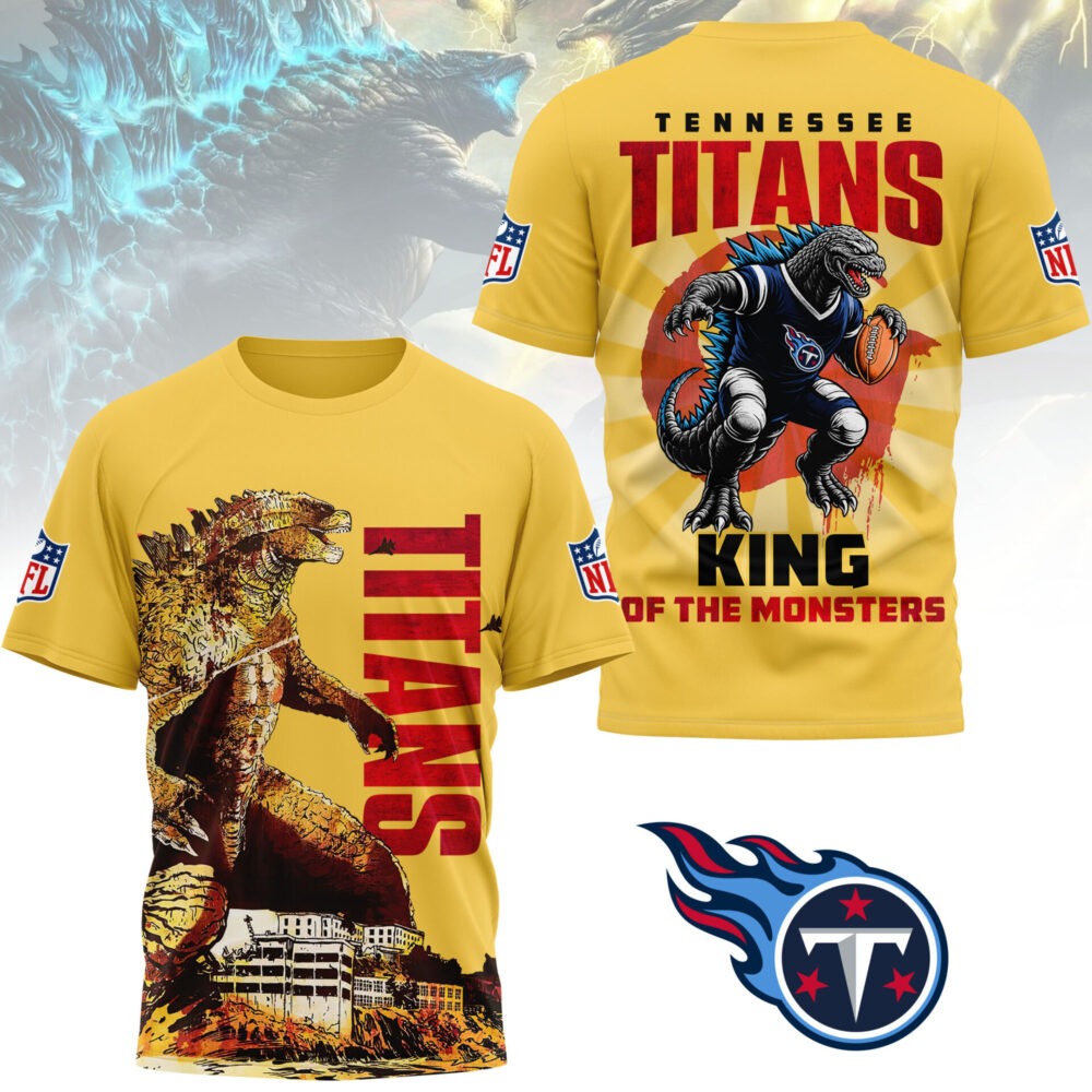 Tennessee Titans | Premium NFL Godzilla King of the Monsters 3D Shirt NY