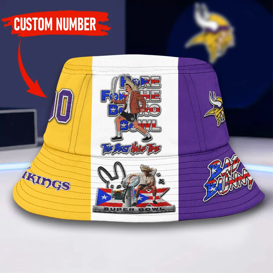 Minnesota Vikings | Premium NFL Super Bowl Halftime Show Bucket Hat NY