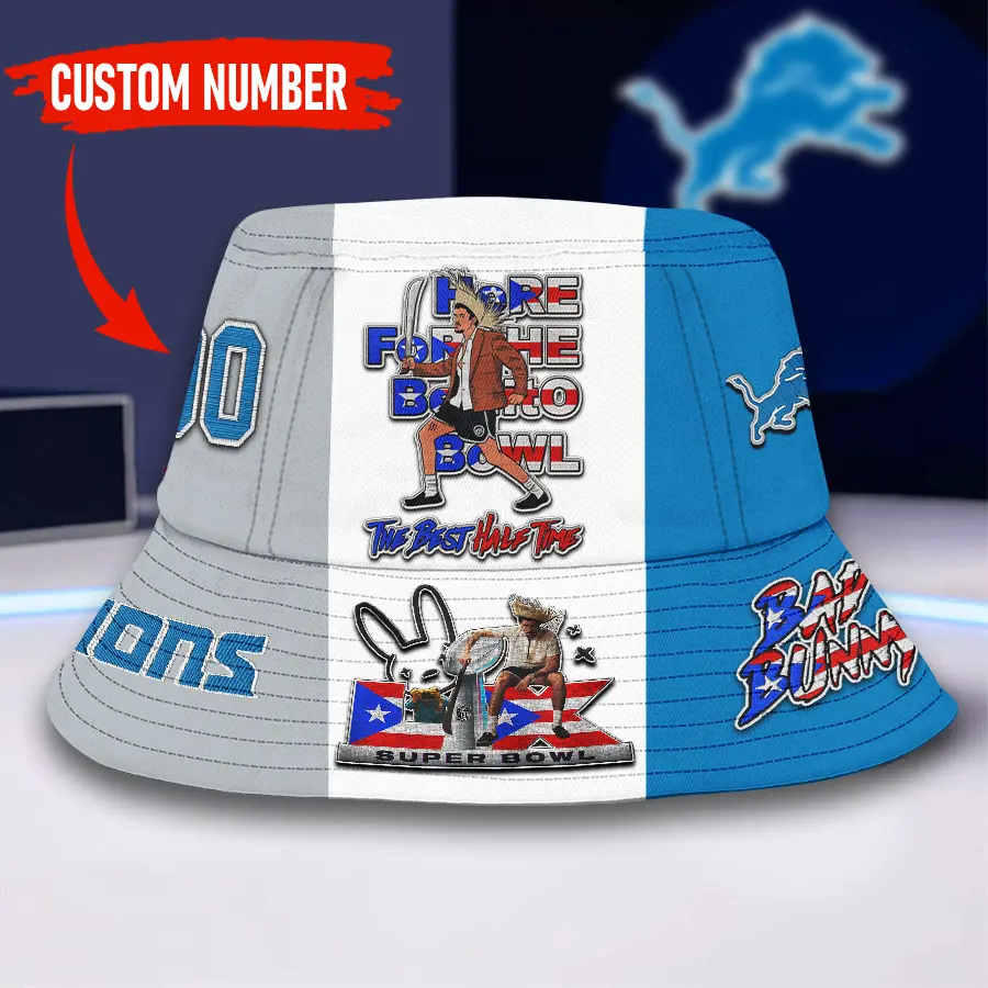 Detroit Lions | Premium NFL Super Bowl Halftime Show Bucket Hat NY