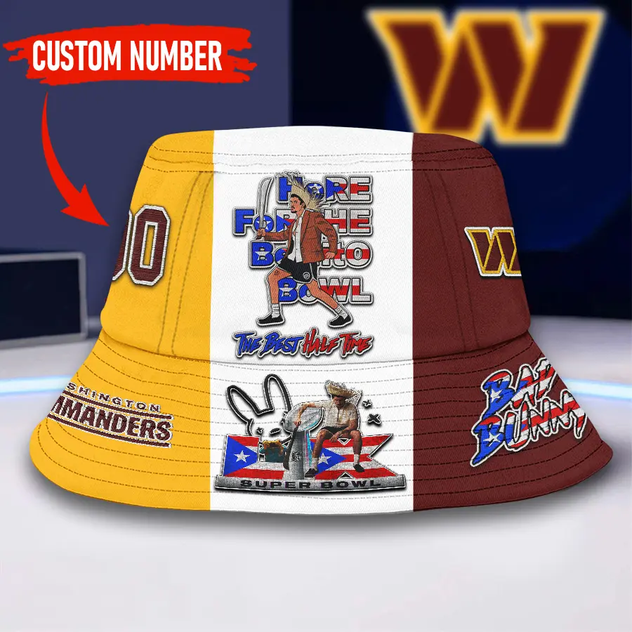 Washington Commanders | Premium NFL Super Bowl Halftime Show Bucket Hat NY