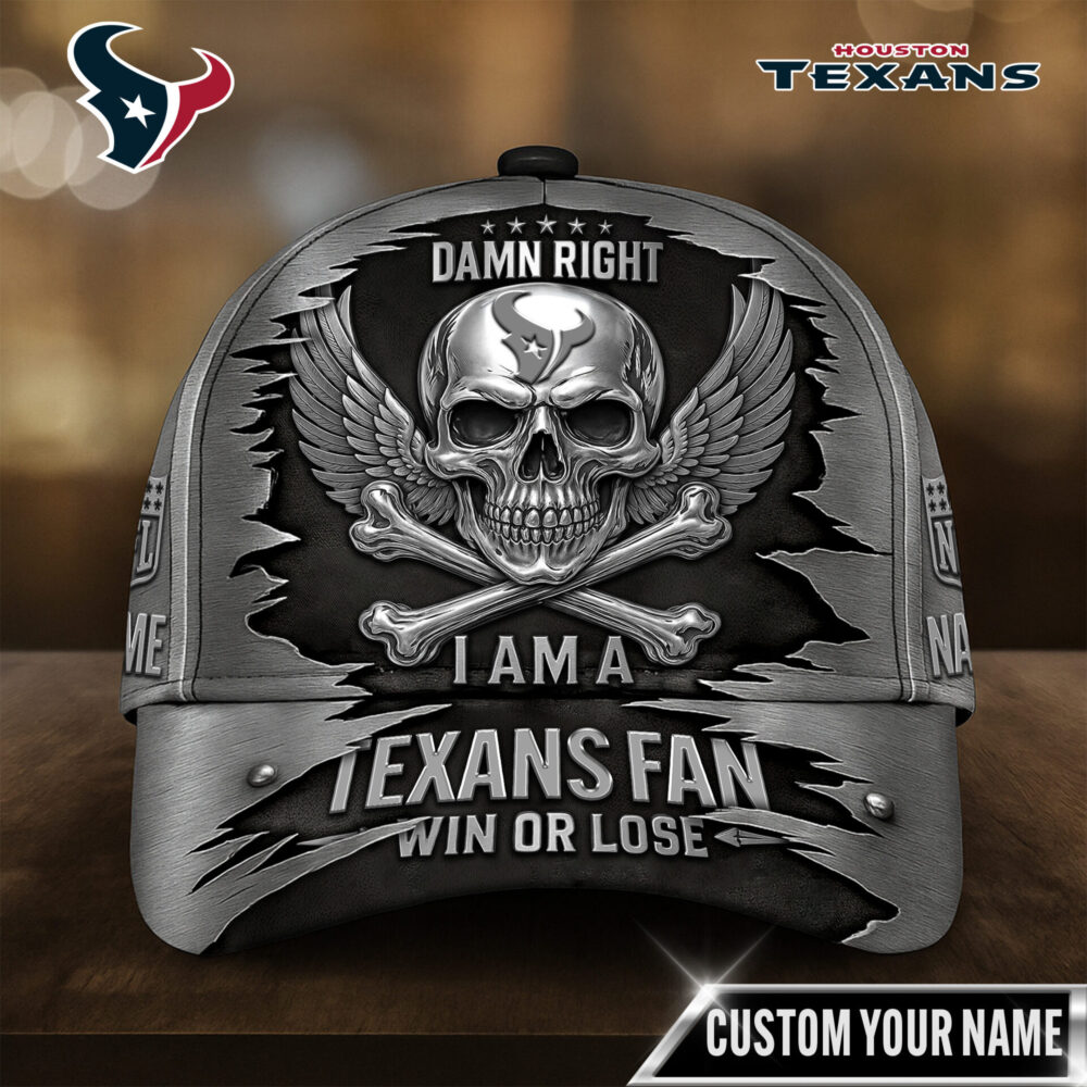 Houston Texans | Premium NFL Skull Wings Fan Pride Cap TD
