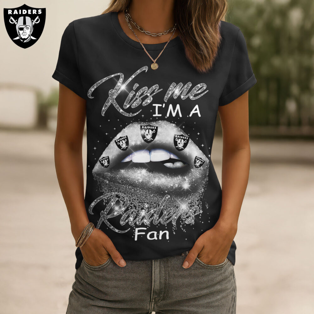 Las Vegas Raiders | Premium NFL Kiss Me Women Shirt TD