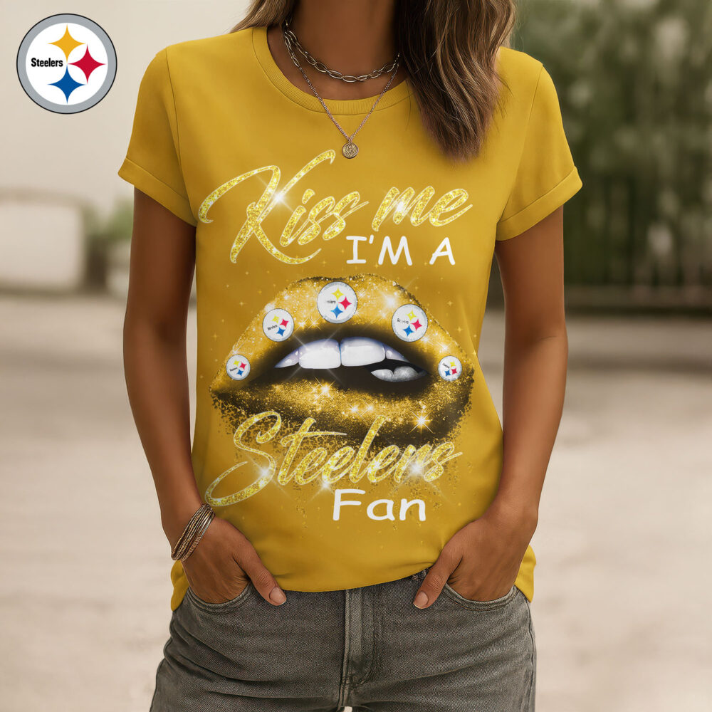 Pittsburgh Steelers | Premium NFL Kiss Me Women Shirt TD