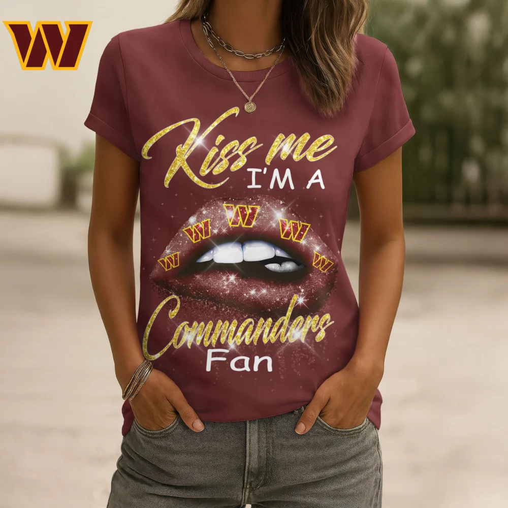 Washington Commanders | Premium NFL Kiss Me Women Shirt TD