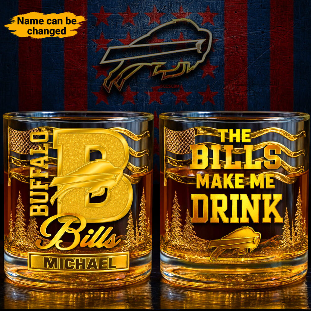 Buffalo Bills | Premium NFL Golden Whiskey Fan Glass TD