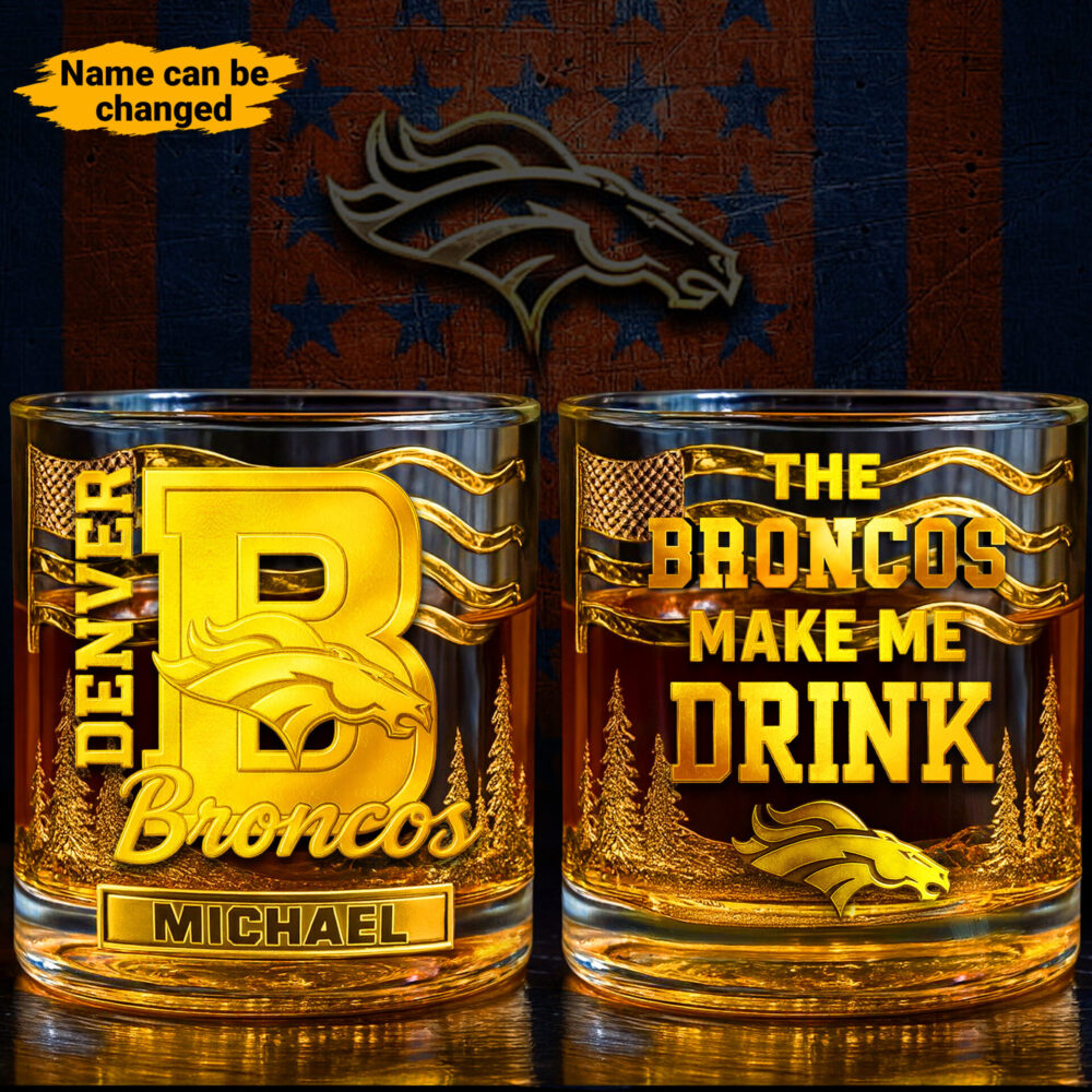 Denver Broncos | Premium NFL Golden Whiskey Fan Glass TD