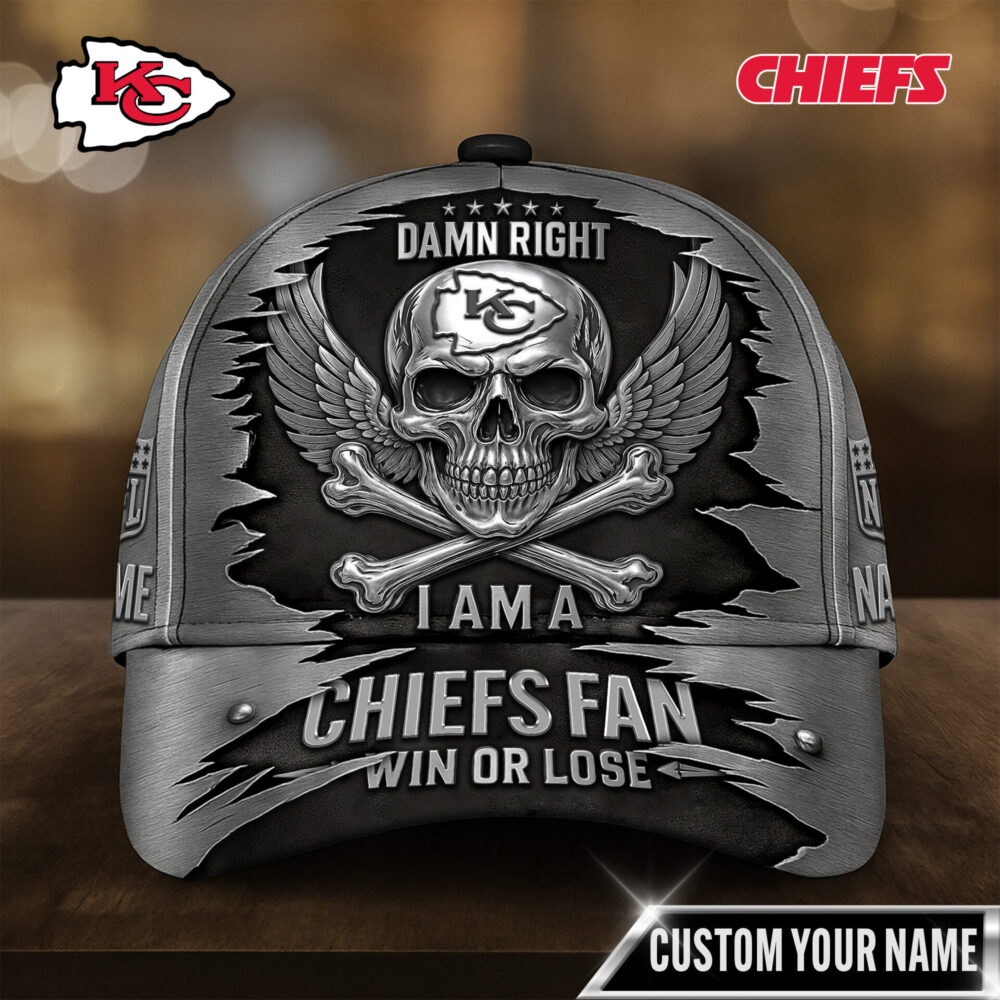 Kansas City Chiefs | Premium NFL Skull Wings Fan Pride Cap TD