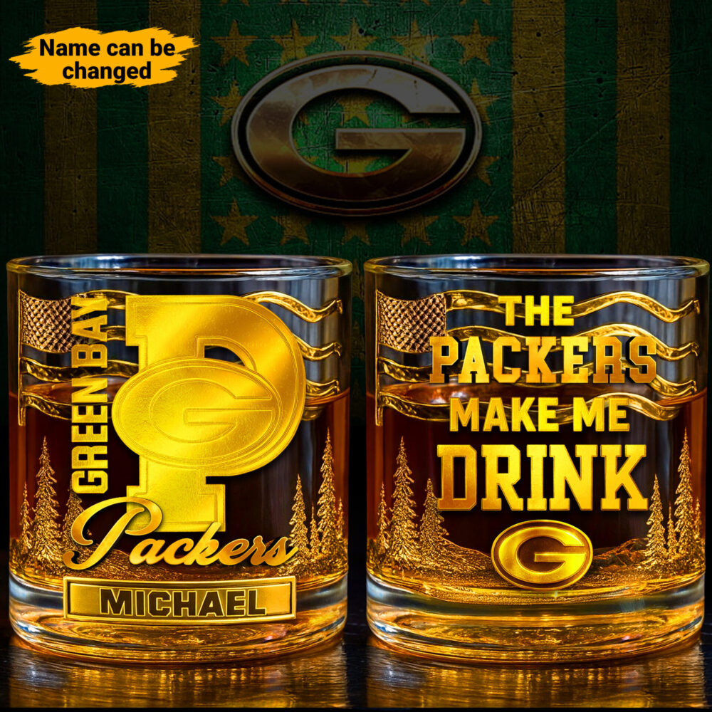 Green Bay Packers | Premium NFL Golden Whiskey Fan Glass TD