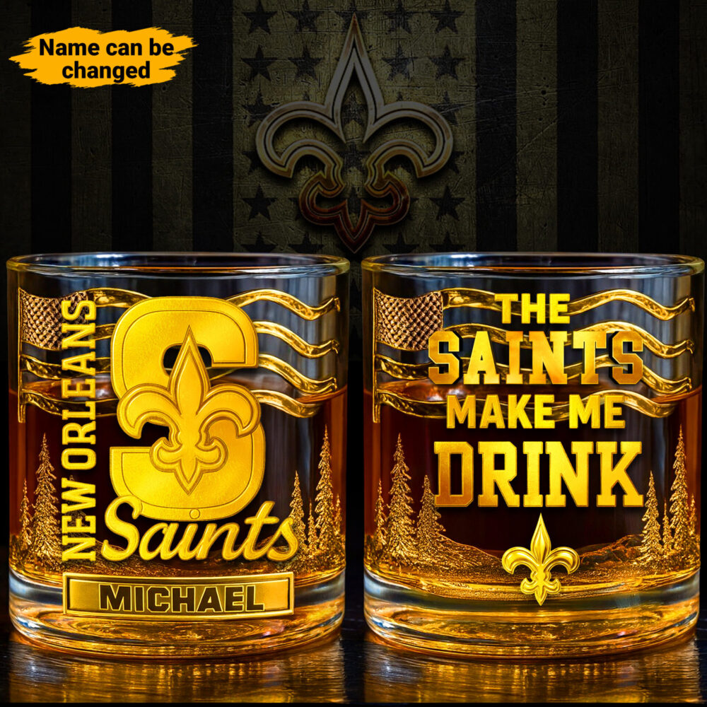 New Orleans Saints | Premium NFL Golden Whiskey Fan Glass TD