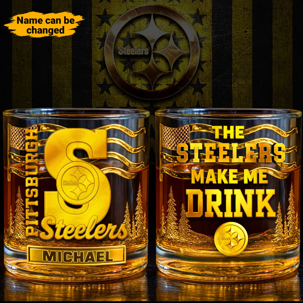Pittsburgh Steelers | Premium NFL Golden Whiskey Fan Glass TD