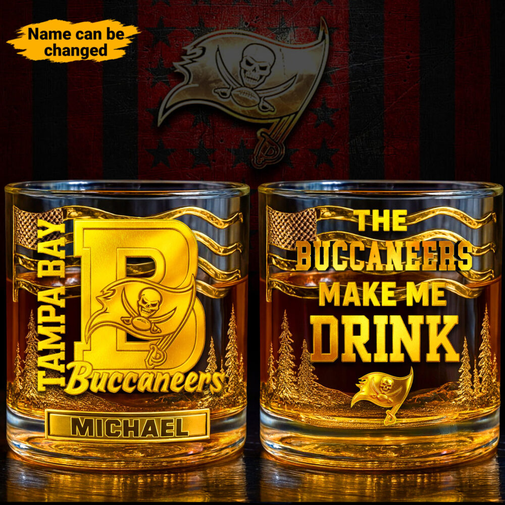 Tampa Bay Buccaneers | Premium NFL Golden Whiskey Fan Glass TD