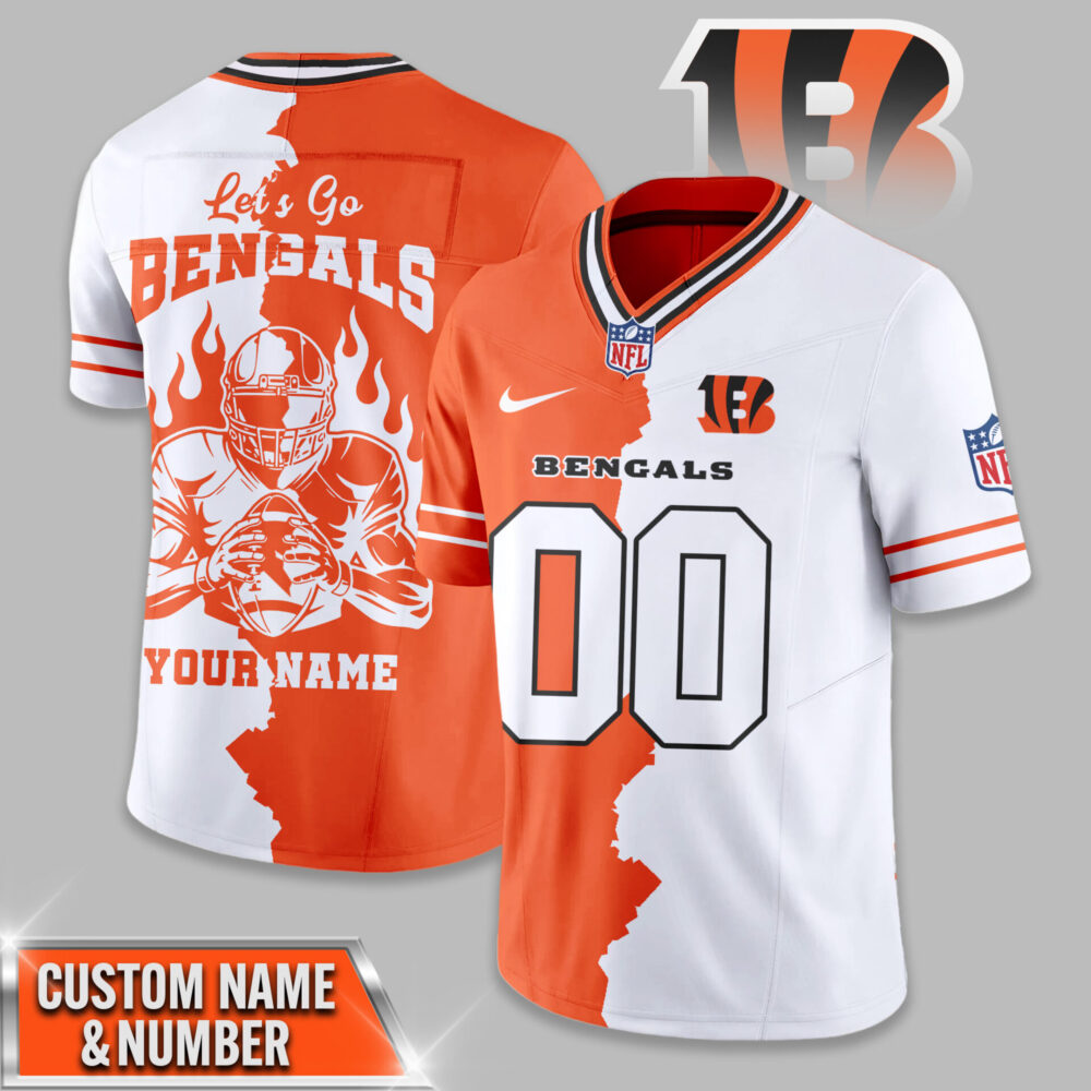 Cincinnati Bengals | Premium NFL Flame Warrior Football Jersey TD
