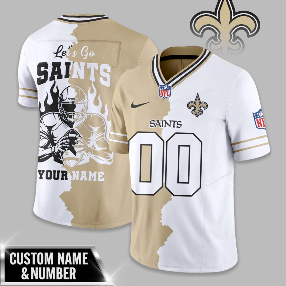 New Orleans Saints | Premium NFL Flame Warrior Football Jersey TD