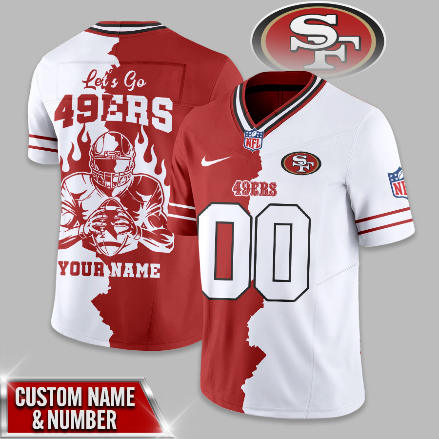 San Francisco 49ers | Premium NFL Flame Warrior Football Jersey TD