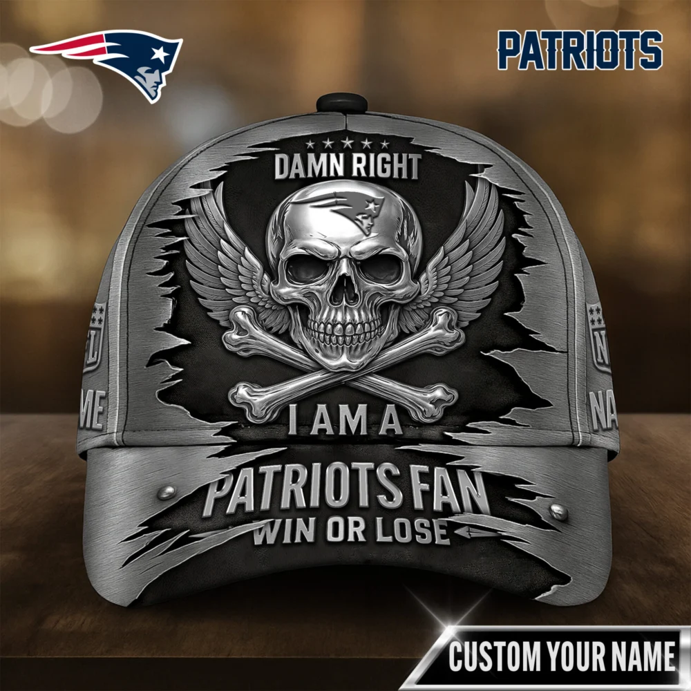 New England Patriots | Premium NFL Skull Wings Fan Pride Cap TD