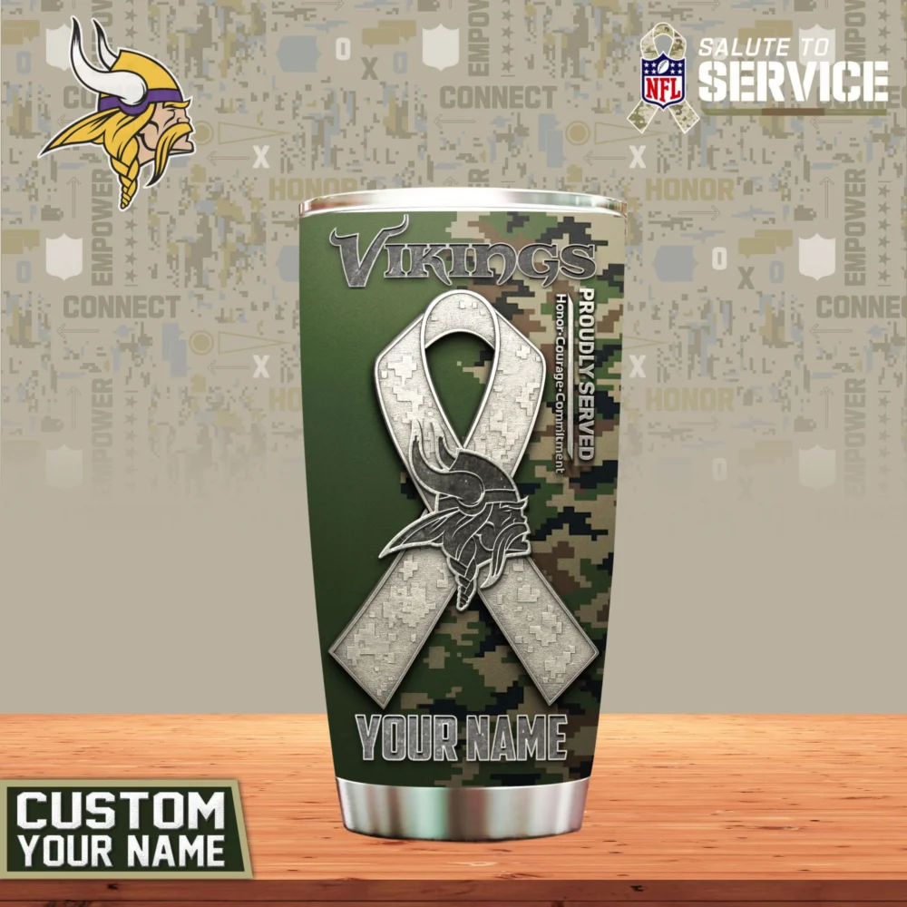 Minnesota Vikings | Premium NFL Proudly Served Tumbler TD