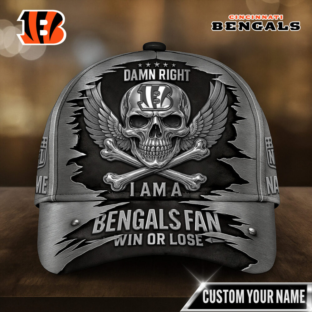 Cincinnati Bengals | Premium NFL Skull Wings Fan Pride Cap TD