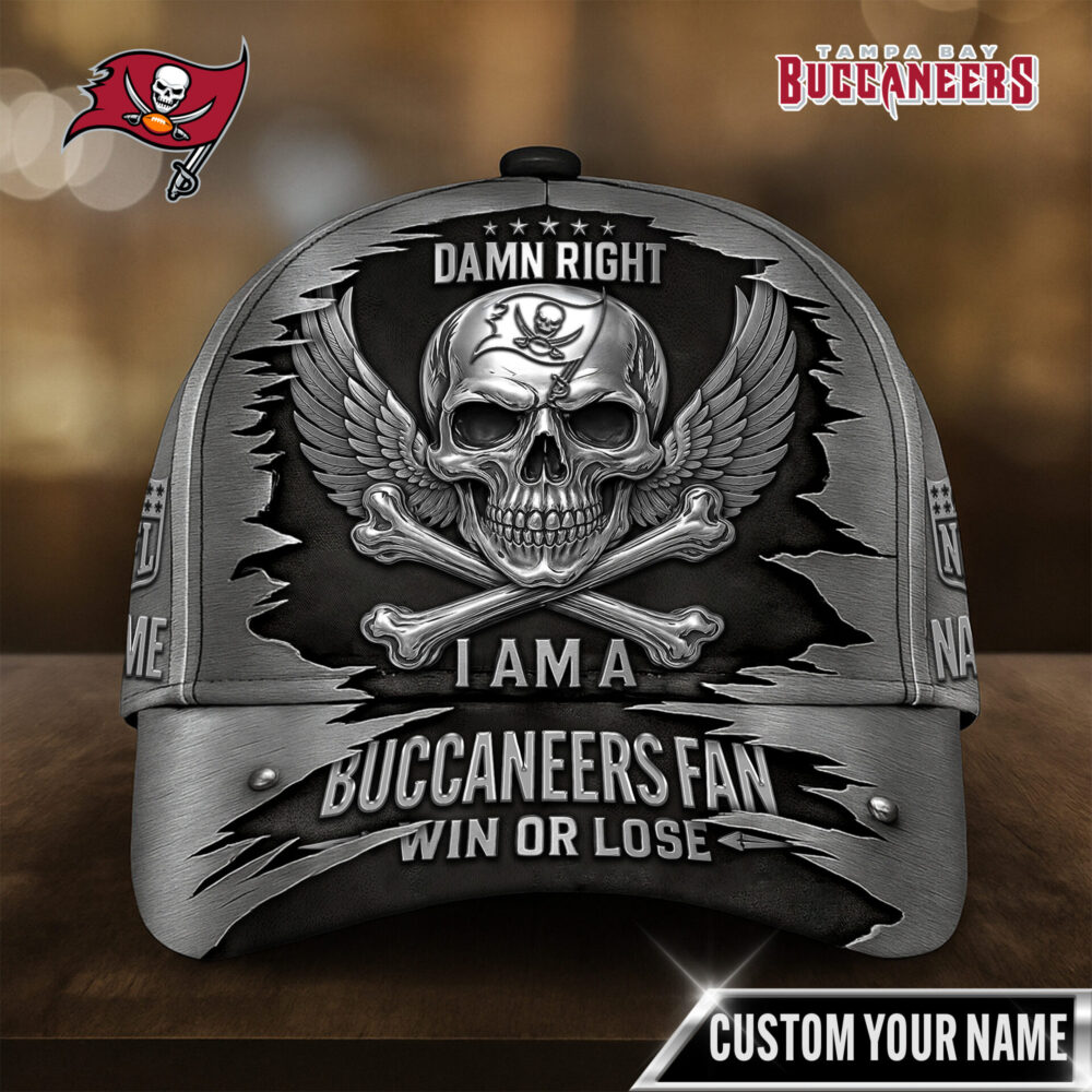Tampa Bay Buccaneers | Premium NFL Skull Wings Fan Pride Cap TD
