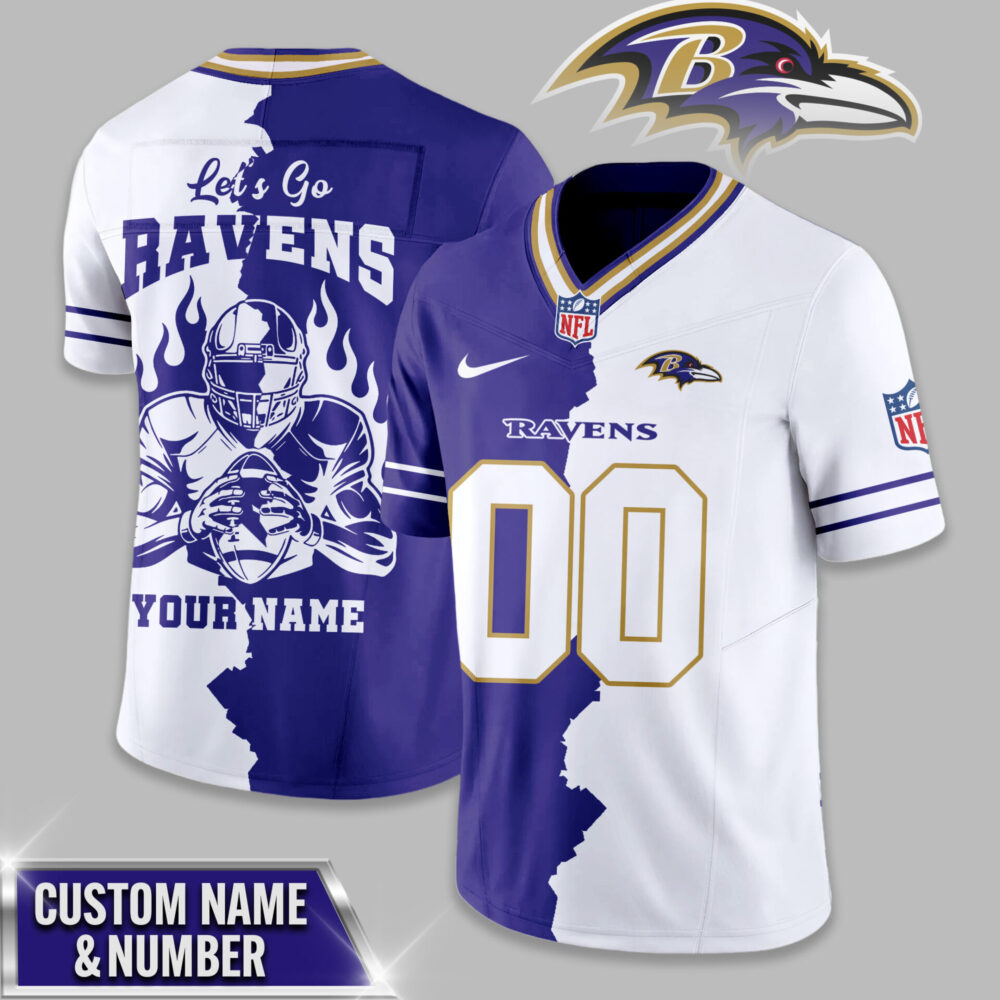 Baltimore Ravens | Premium NFL Flame Warrior Football Jersey TD