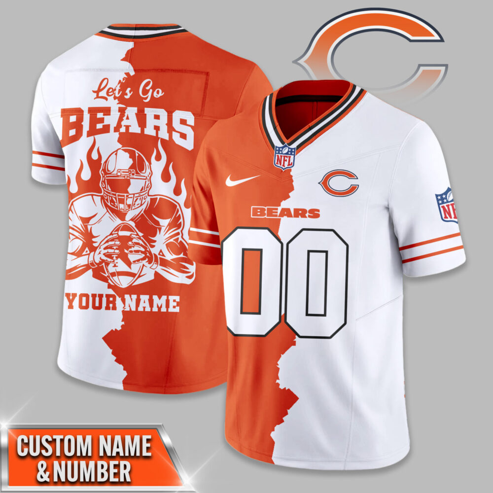 Chicago Bears | Premium NFL Flame Warrior Football Jersey TD