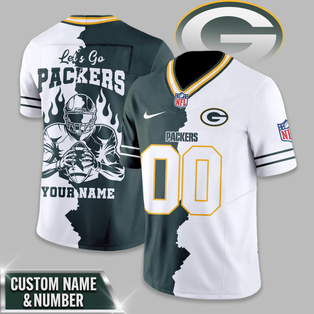 Green Bay Packers | Premium NFL Flame Warrior Football Jersey TD