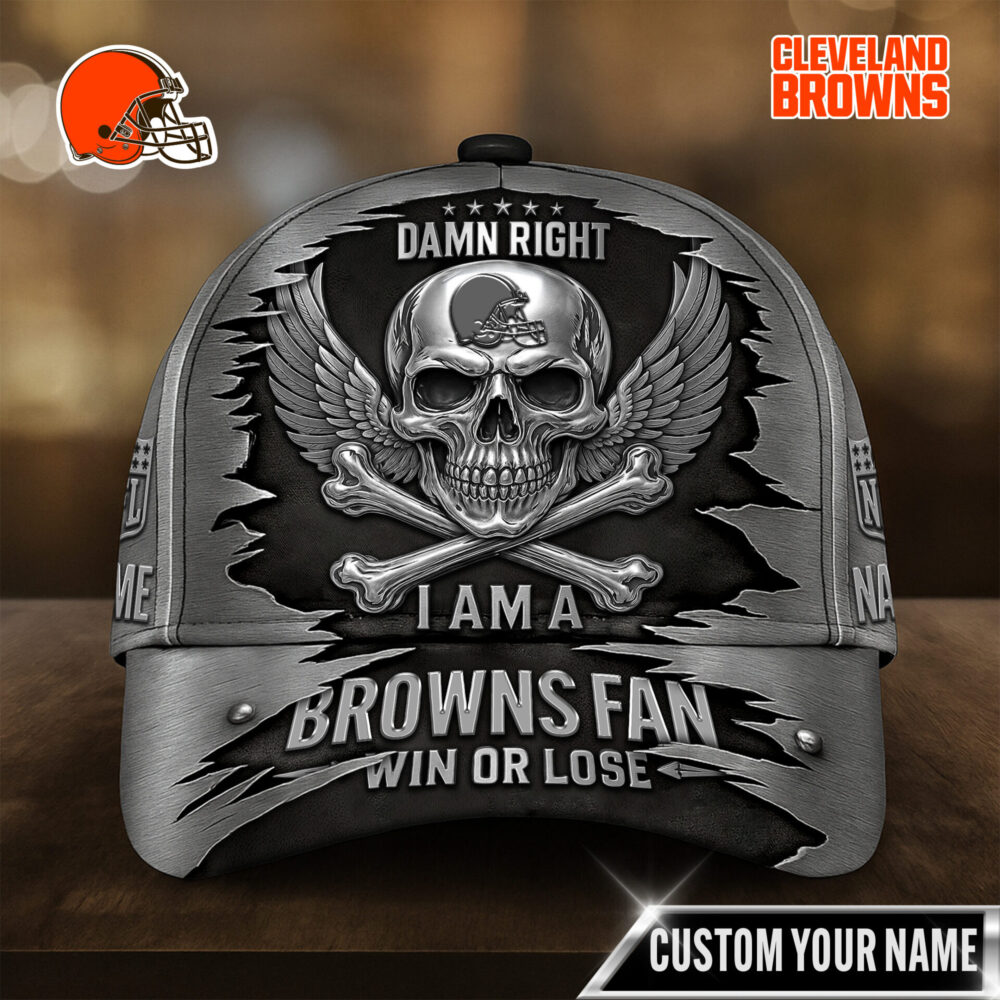 Cleveland Browns | Premium NFL Skull Wings Fan Pride Cap TD