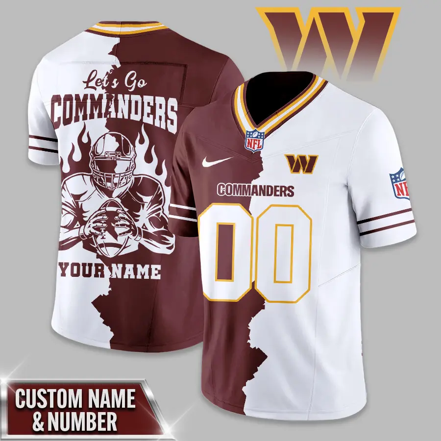 Washington Commanders | Premium NFL Flame Warrior Football Jersey TD