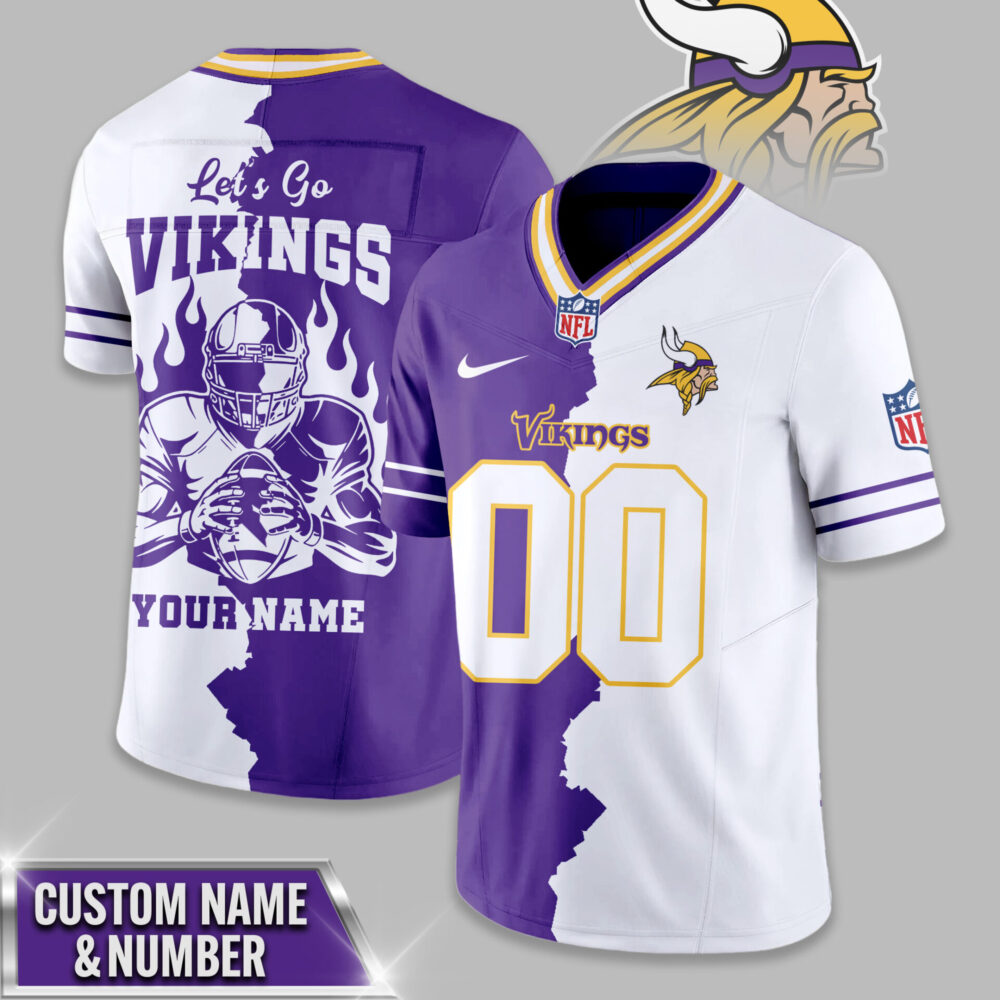 Minnesota Vikings | Premium NFL Flame Warrior Football Jersey TD