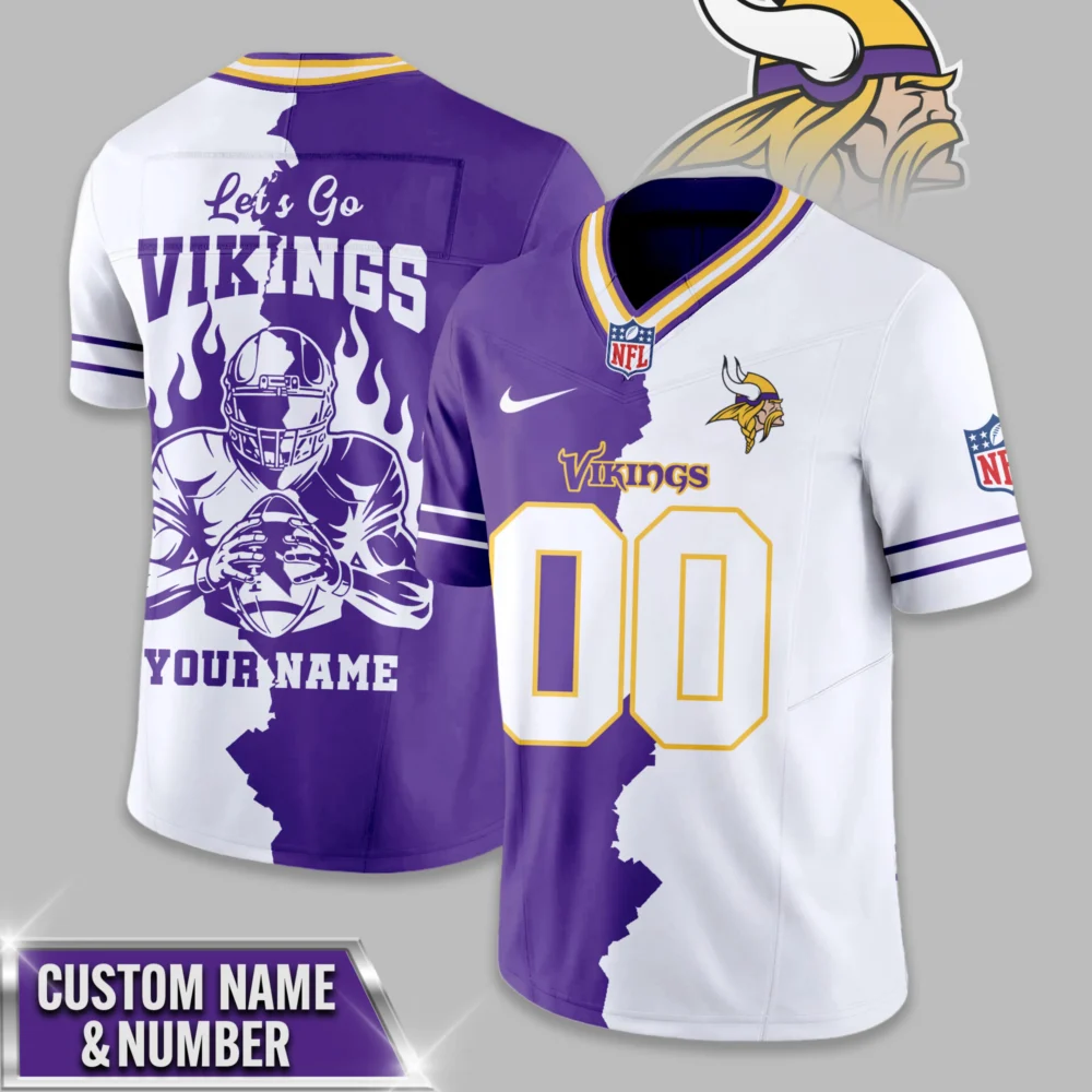 Minnesota Vikings | Premium NFL Flame Warrior Football Jersey TD