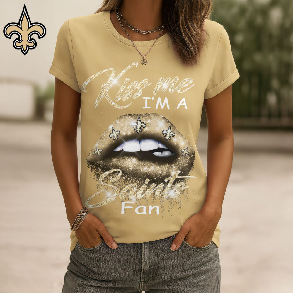 New Orleans Saints | Premium NFL Kiss Me Women Shirt TD - S