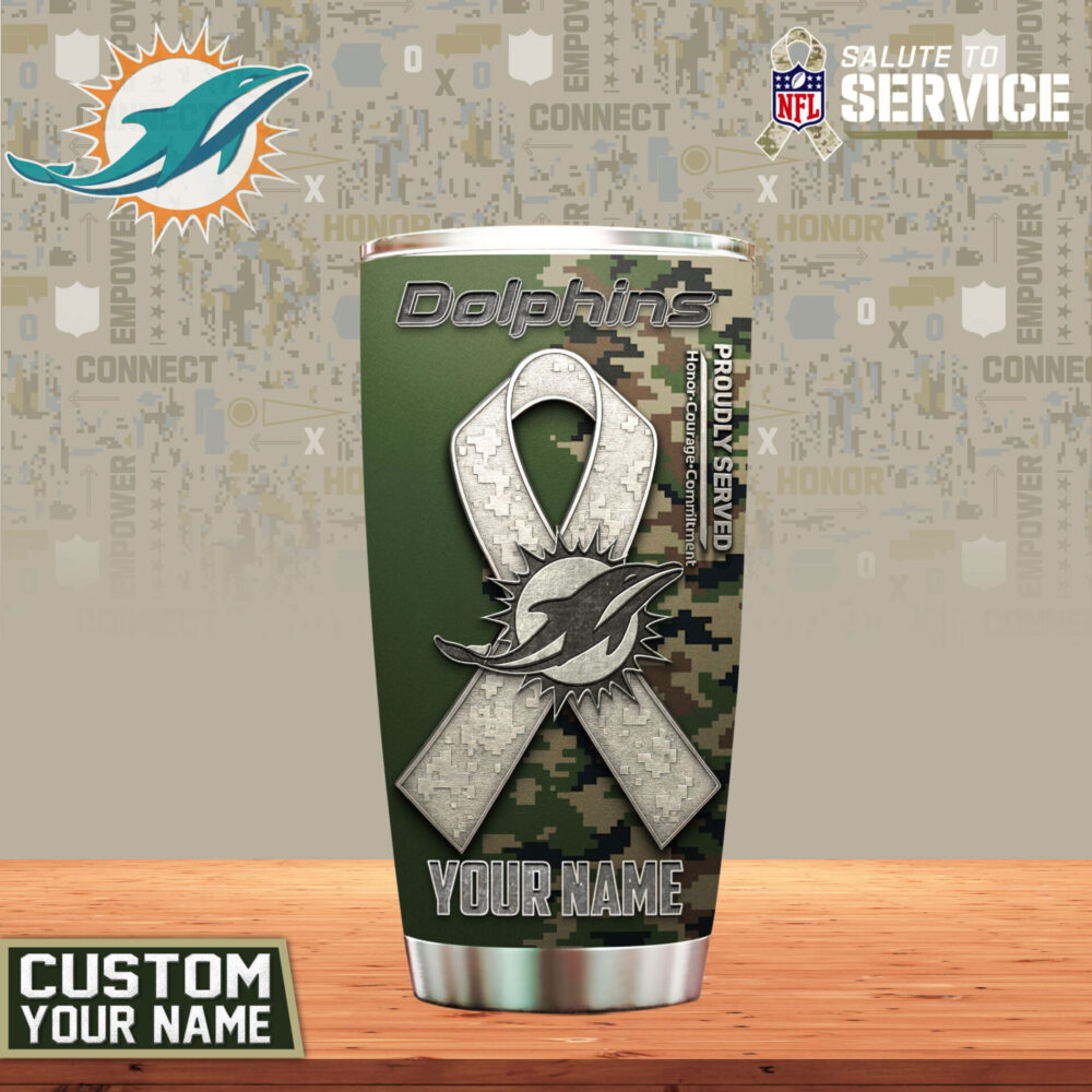 Miami Dolphins | Premium NFL Proudly Served Tumbler TD