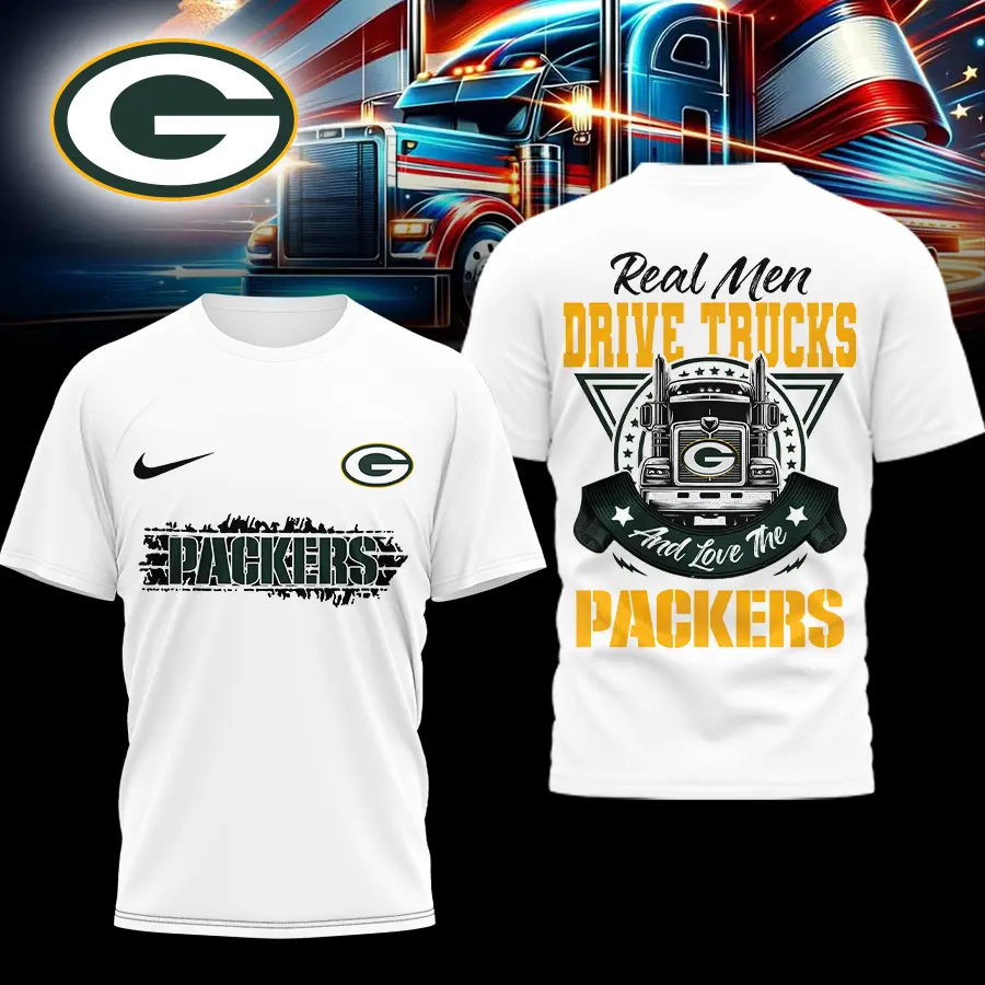 Green Bay Packers | Premium NFL Real Men Drive Trucks Shirt