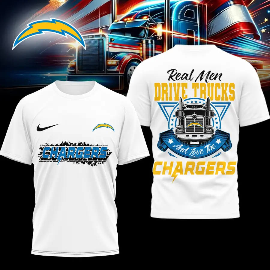 Los Angeles Chargers | Premium NFL Real Men Drive Trucks Shirt