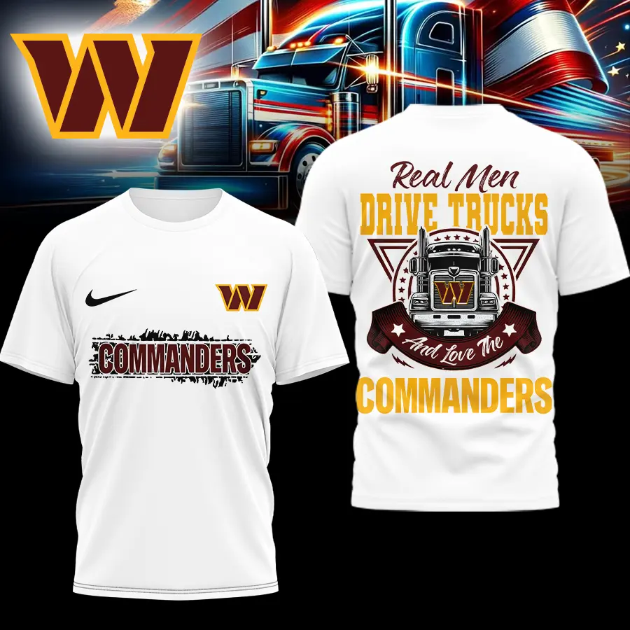 Washington Commanders | Premium NFL Real Men Drive Trucks Shirt