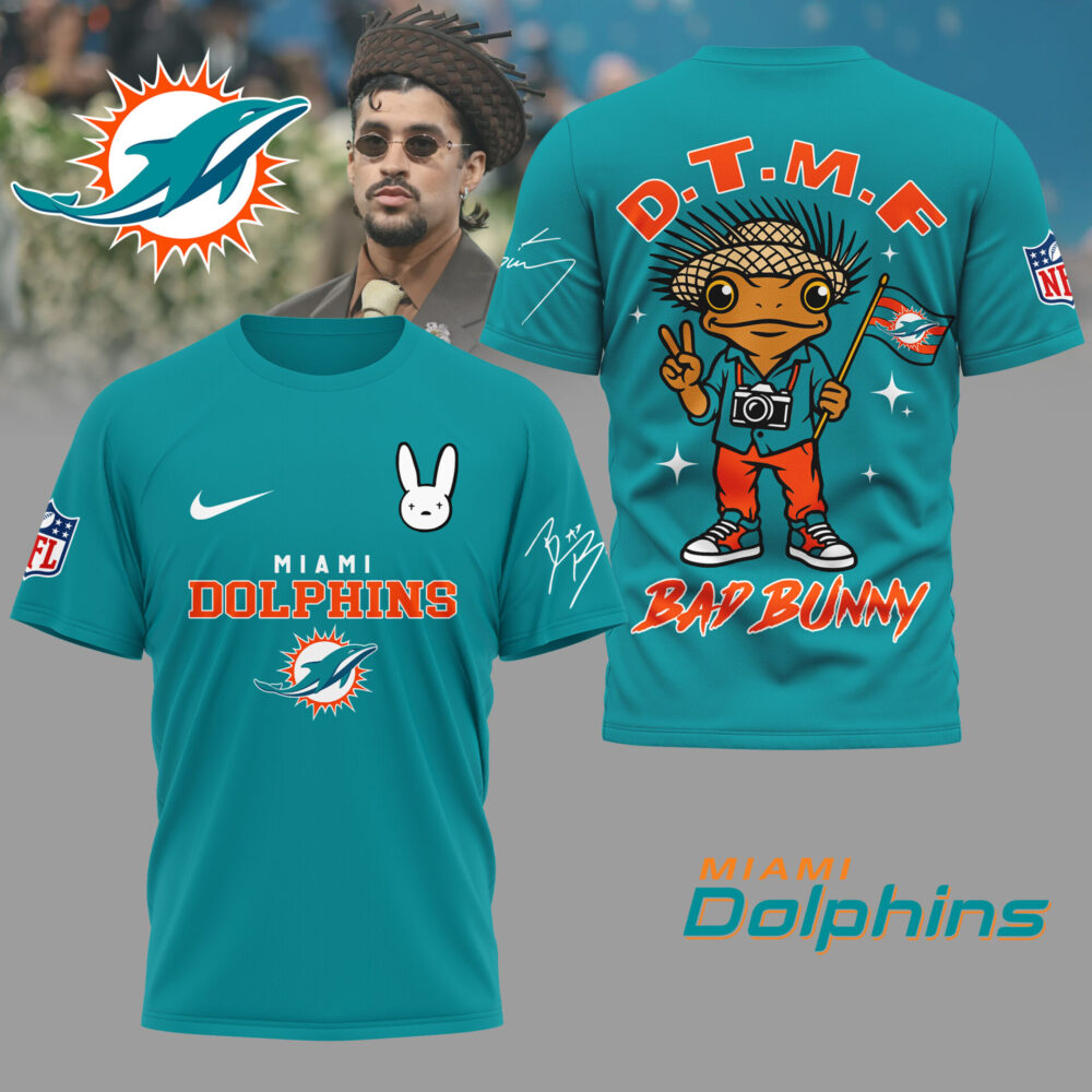Miami Dolphins | Premium NFL Bad Bunny 3D Shirt TD