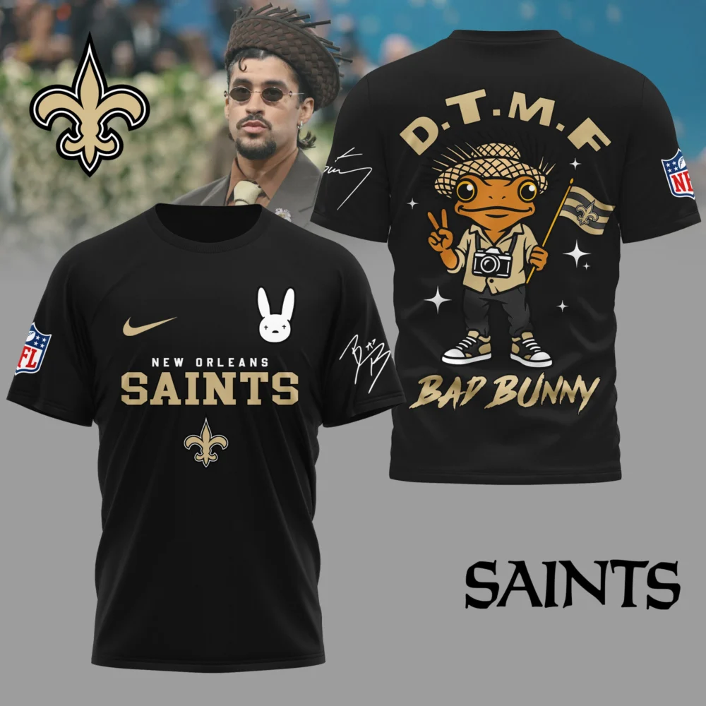 New Orleans Saints | Premium NFL Bad Bunny 3D Shirt TD