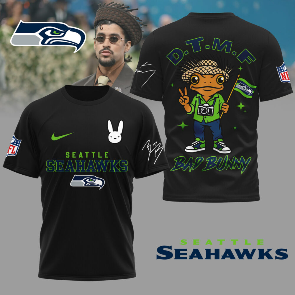 Seattle Seahawks | Premium NFL Bad Bunny 3D Shirt TD