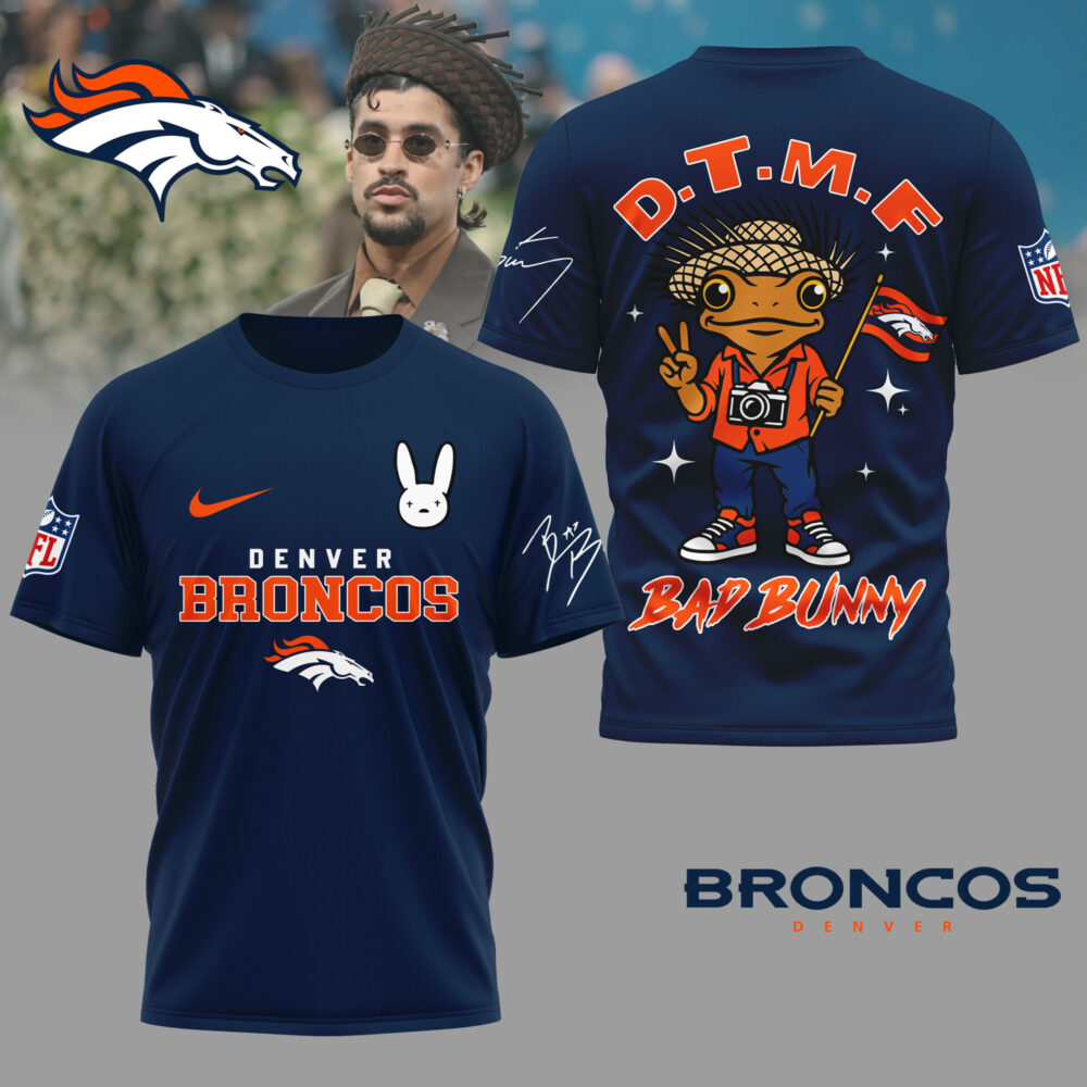 Denver Broncos | Premium NFL Bad Bunny 3D Shirt TD