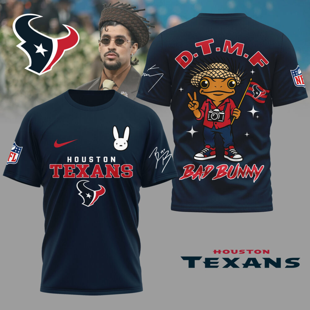 Houston Texans | Premium NFL Bad Bunny 3D Shirt TD