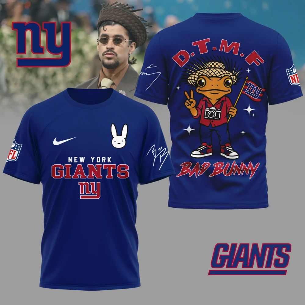 New York Giants | Premium NFL Bad Bunny 3D Shirt TD